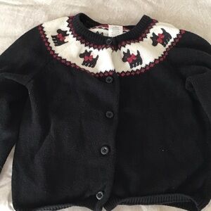 Gymboree Black Knit Sweater with dog border - toddler size 4